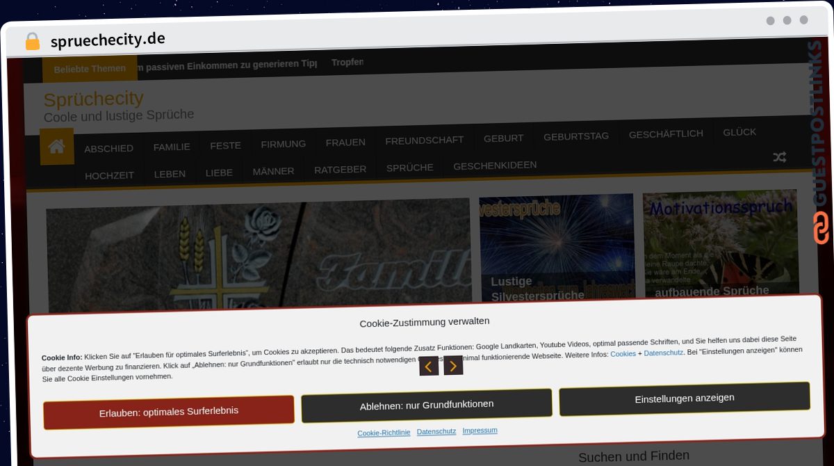 Publish Guest Post on spruechecity.de