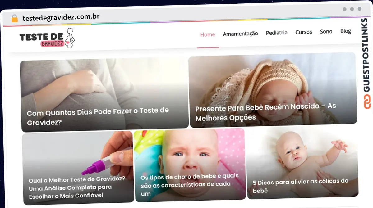Publish Guest Post on testedegravidez.com.br
