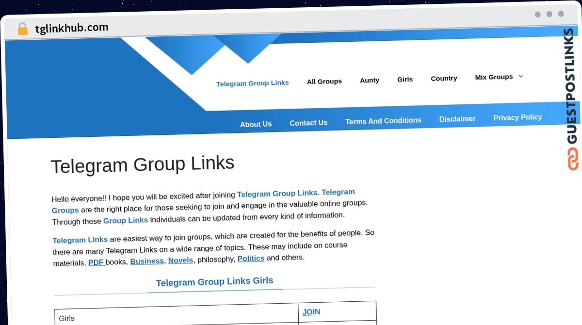 Publish Guest Post on tglinkhub.com