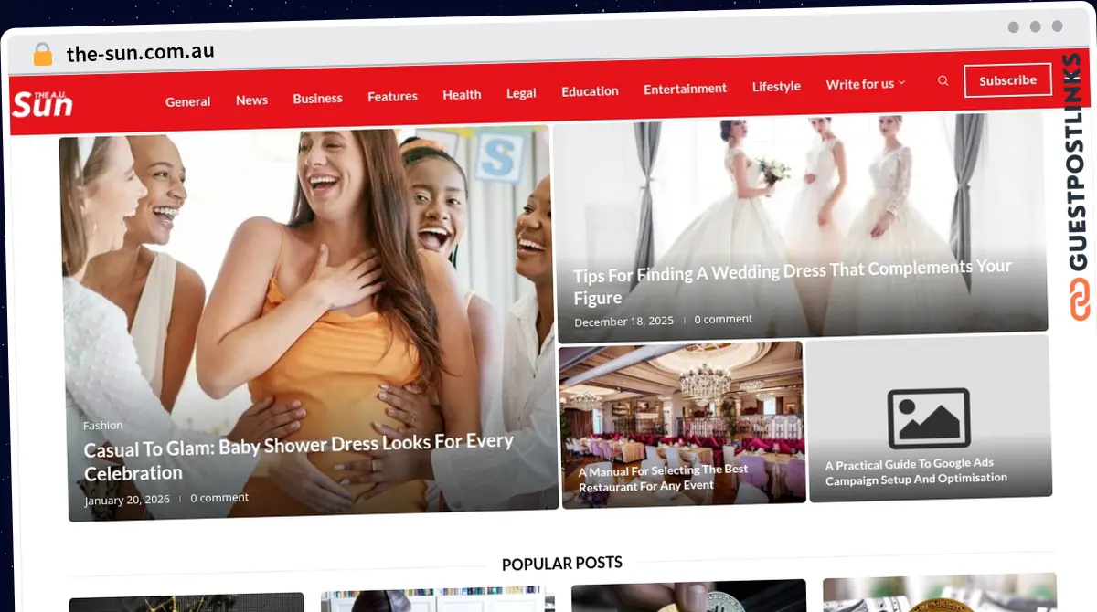 Publish Guest Post on the-sun.com.au