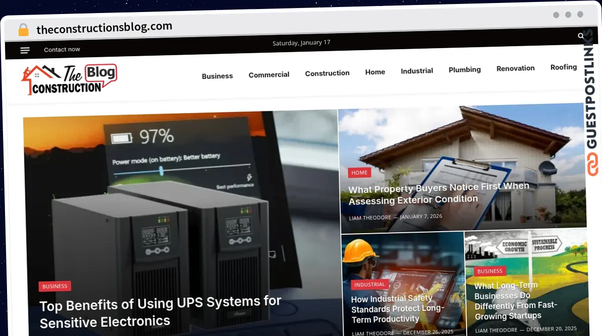Publish Guest Post on theconstructionsblog.com