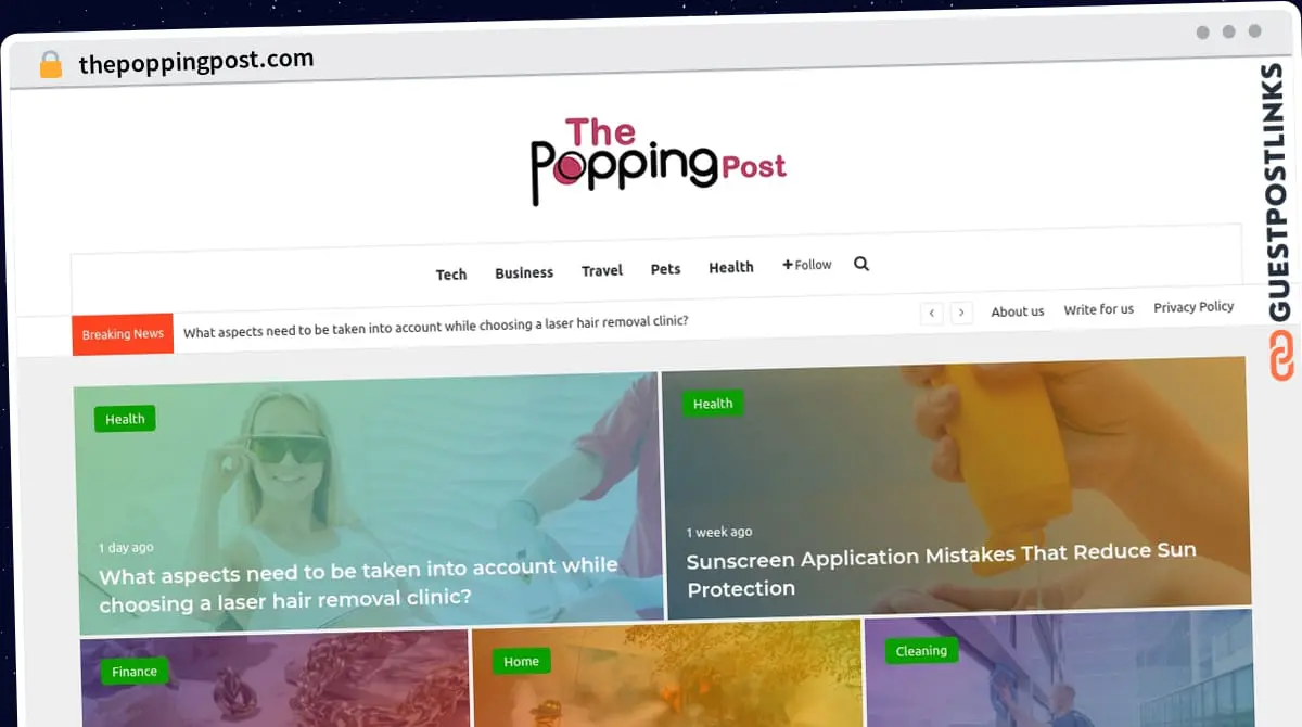 Publish Guest Post on thepoppingpost.com