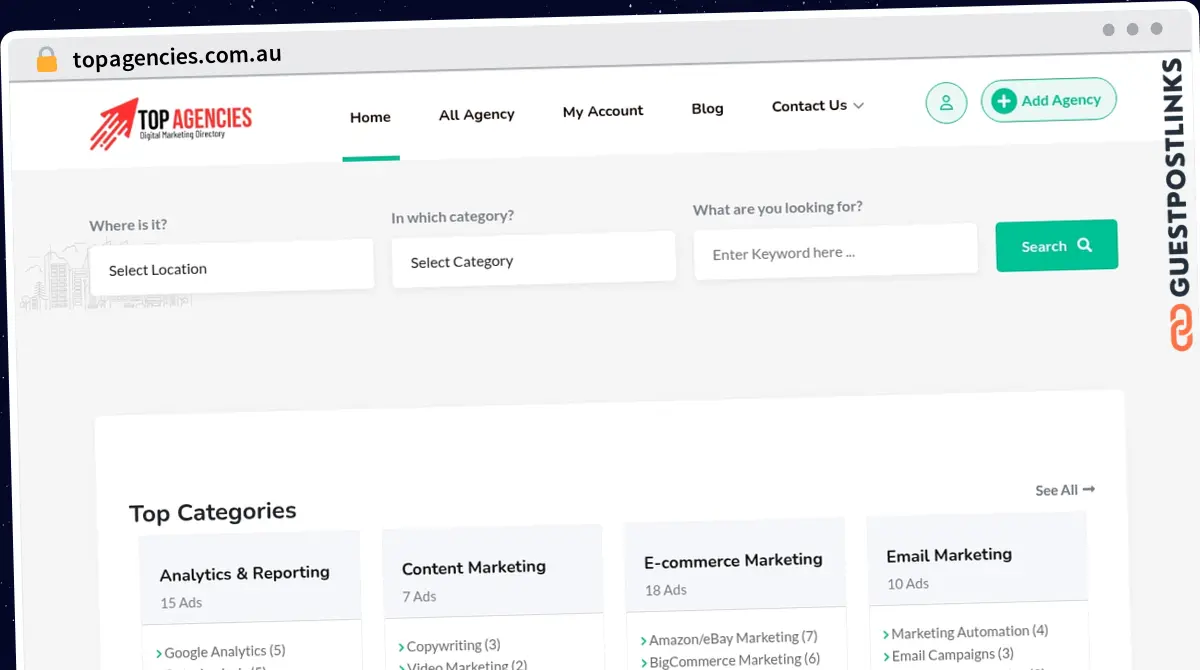 Publish Guest Post on topagencies.com.au