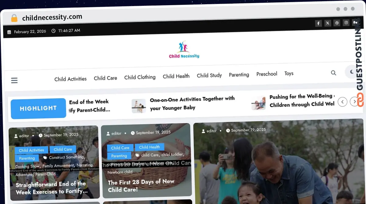 Publish Guest Post on childnecessity.com