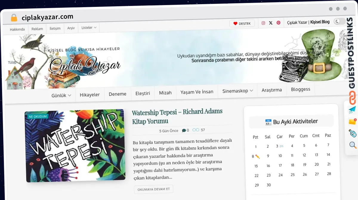 Publish Guest Post on ciplakyazar.com