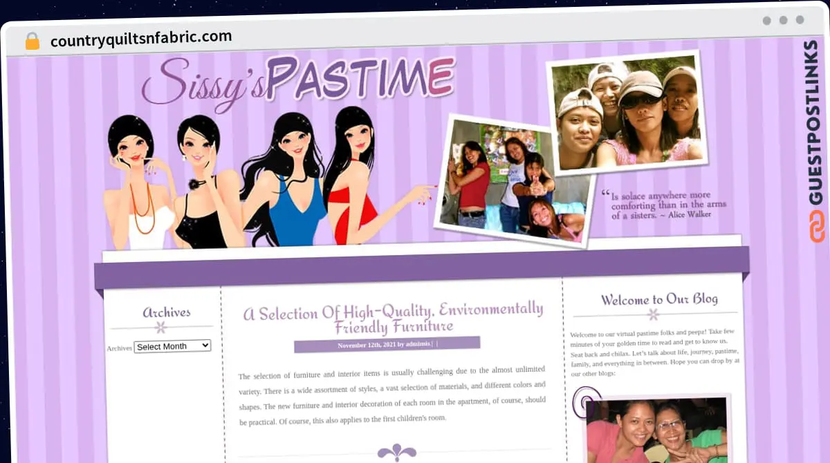 Publish Guest Post on countryquiltsnfabric.com