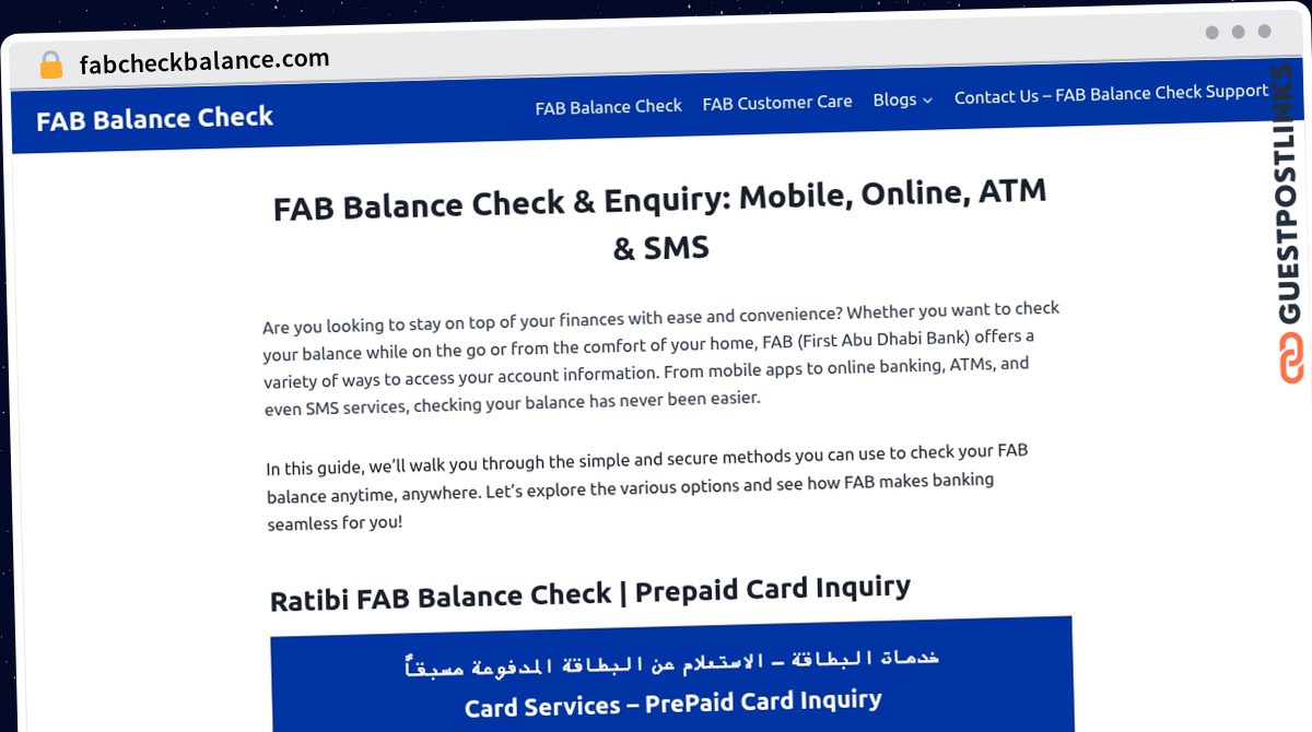 Publish Guest Post on fabcheckbalance.com