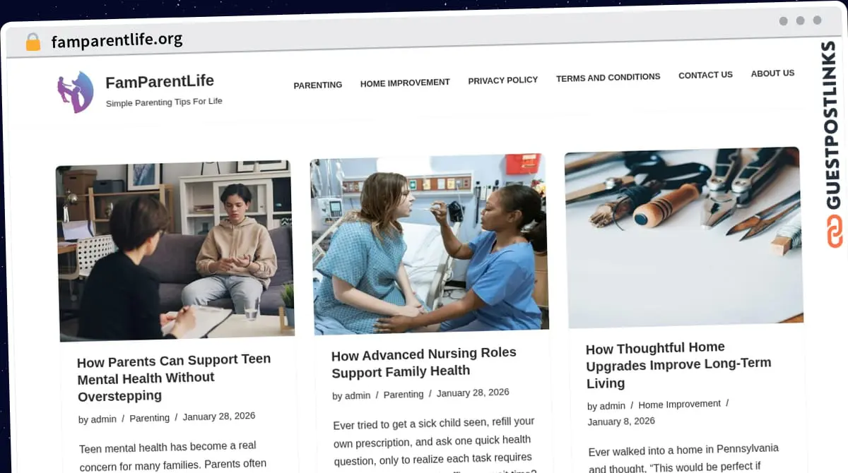 Publish Guest Post on famparentlife.org