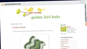 Publish Guest Post on goldenbirdknits.com
