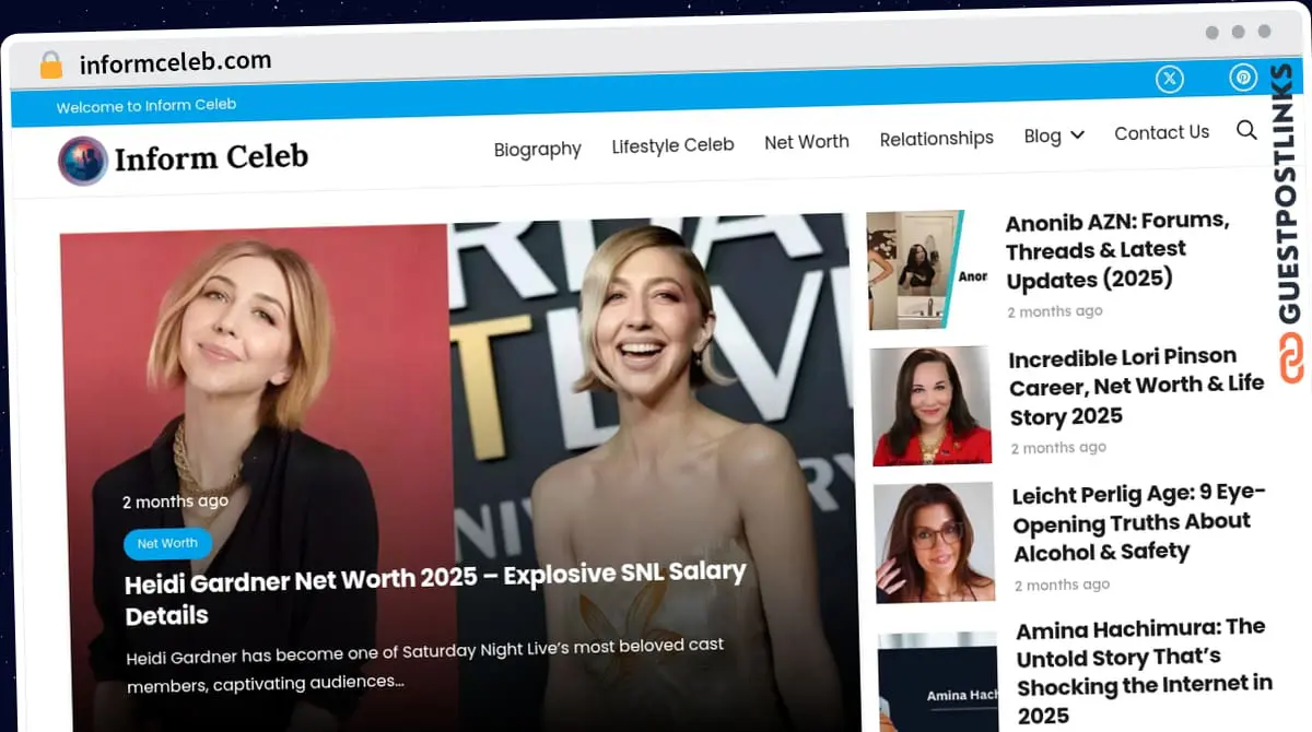 Publish Guest Post on informceleb.com