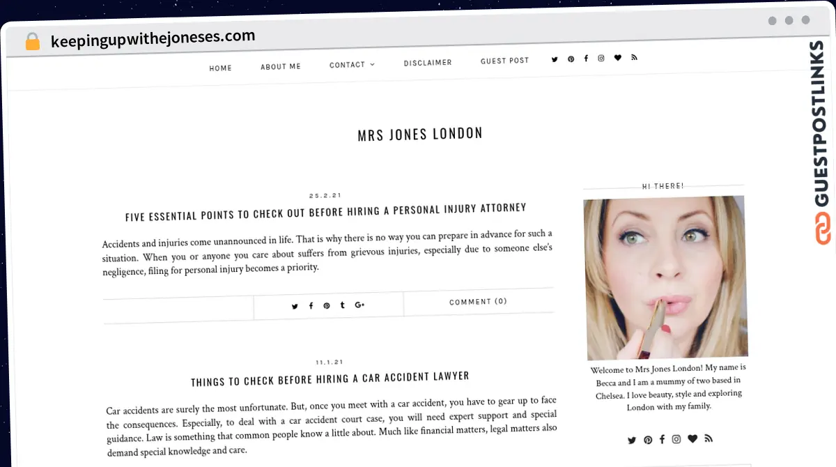 Publish Guest Post on keepingupwithejoneses.com