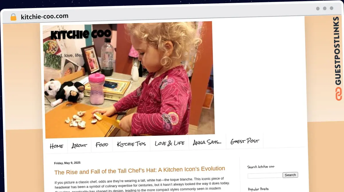 Publish Guest Post on kitchie-coo.com
