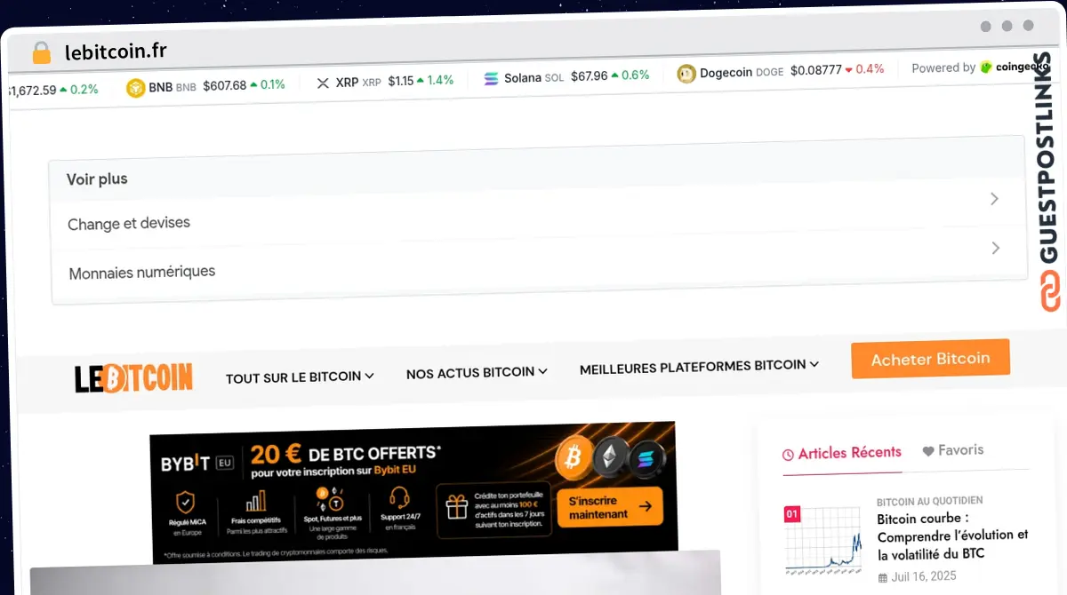 Publish Guest Post on lebitcoin.fr