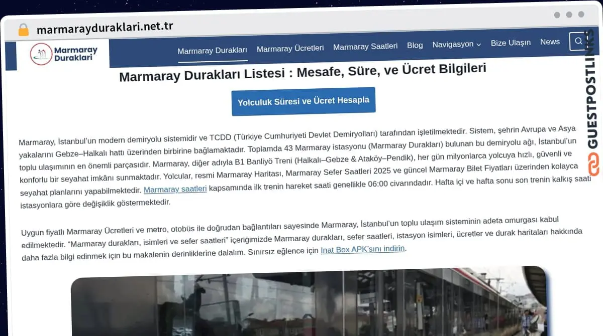 Publish Guest Post on marmarayduraklari.net.tr