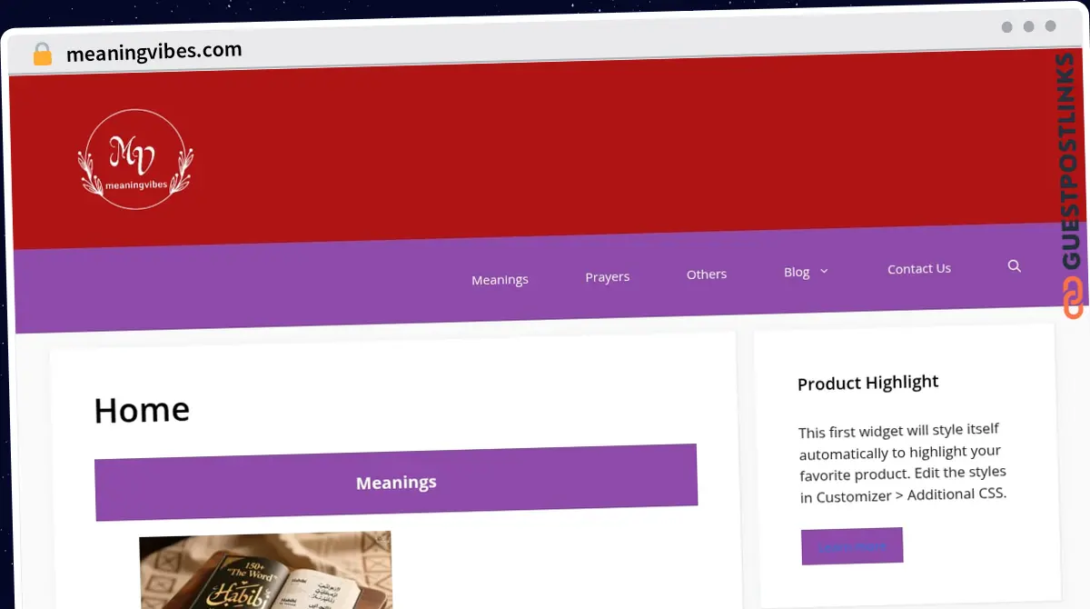 Publish Guest Post on meaningvibes.com