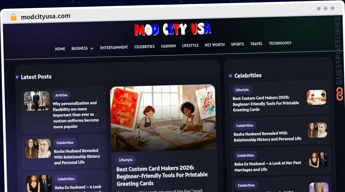 Publish Guest Post on modcityusa.com