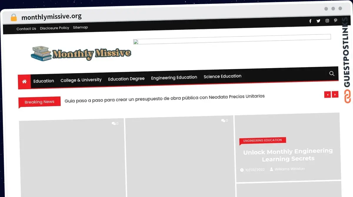 Publish Guest Post on monthlymissive.org