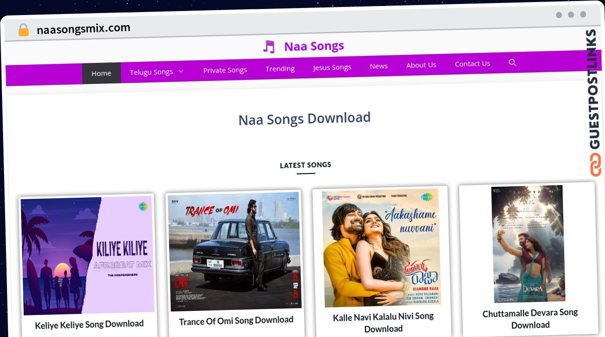 Publish Guest Post on naasongsmix.com