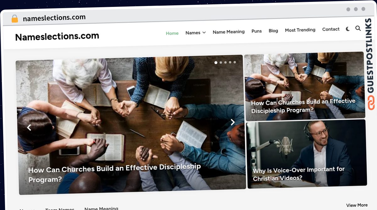Publish Guest Post on nameslections.com
