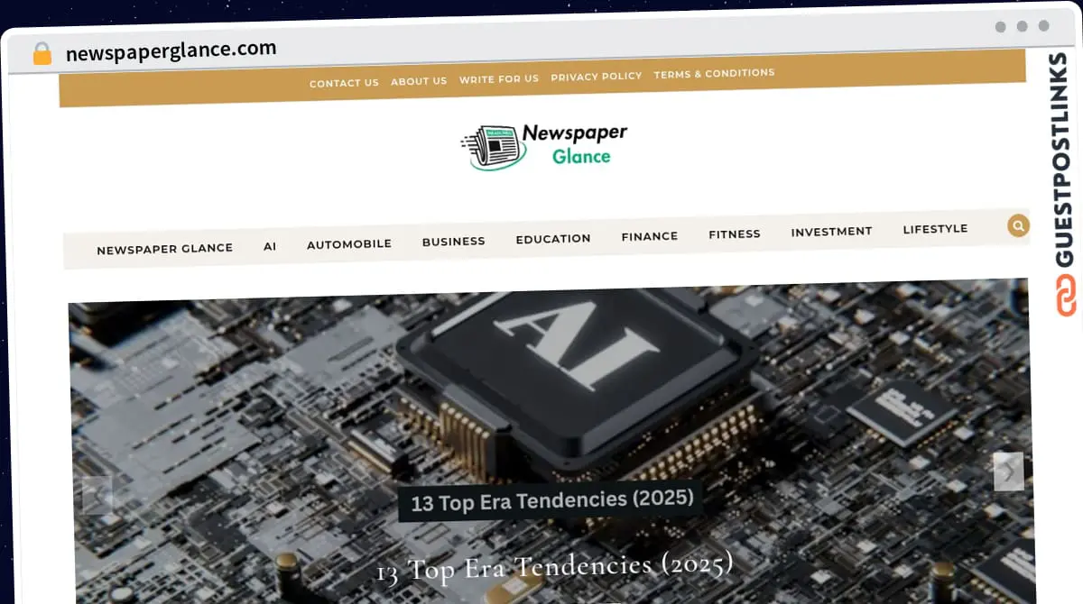Publish Guest Post on newspaperglance.com