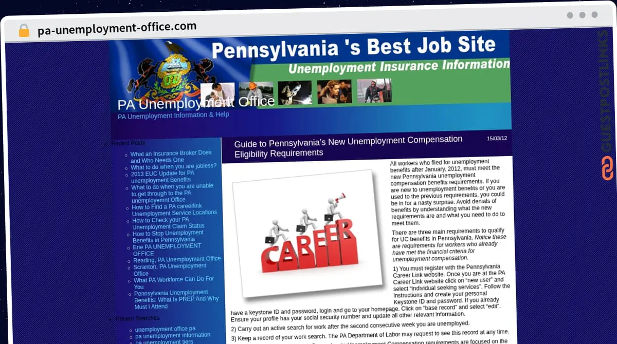 Publish Guest Post on pa-unemployment-office.com