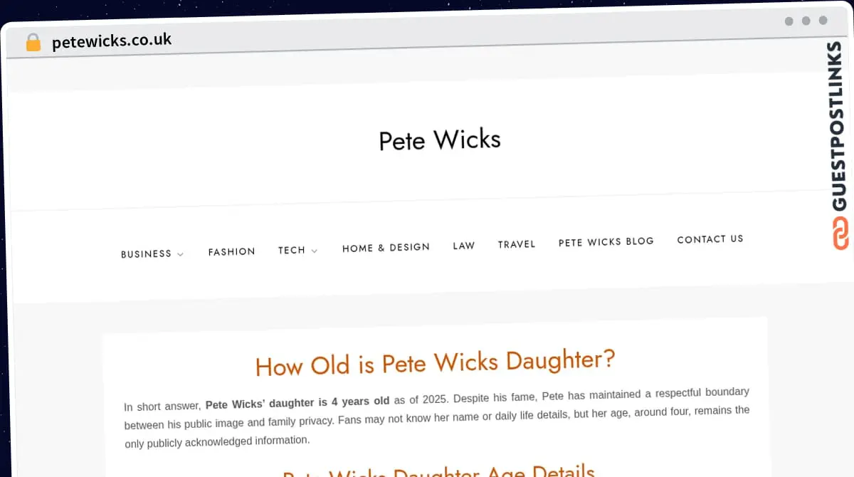 Publish Guest Post on petewicks.co.uk