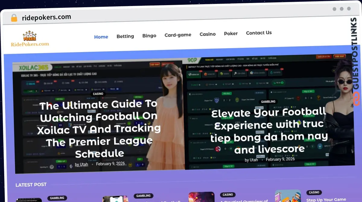 Publish Guest Post on ridepokers.com
