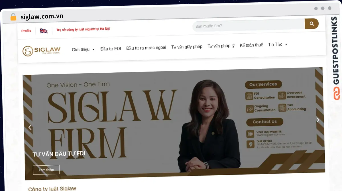Publish Guest Post on siglaw.com.vn
