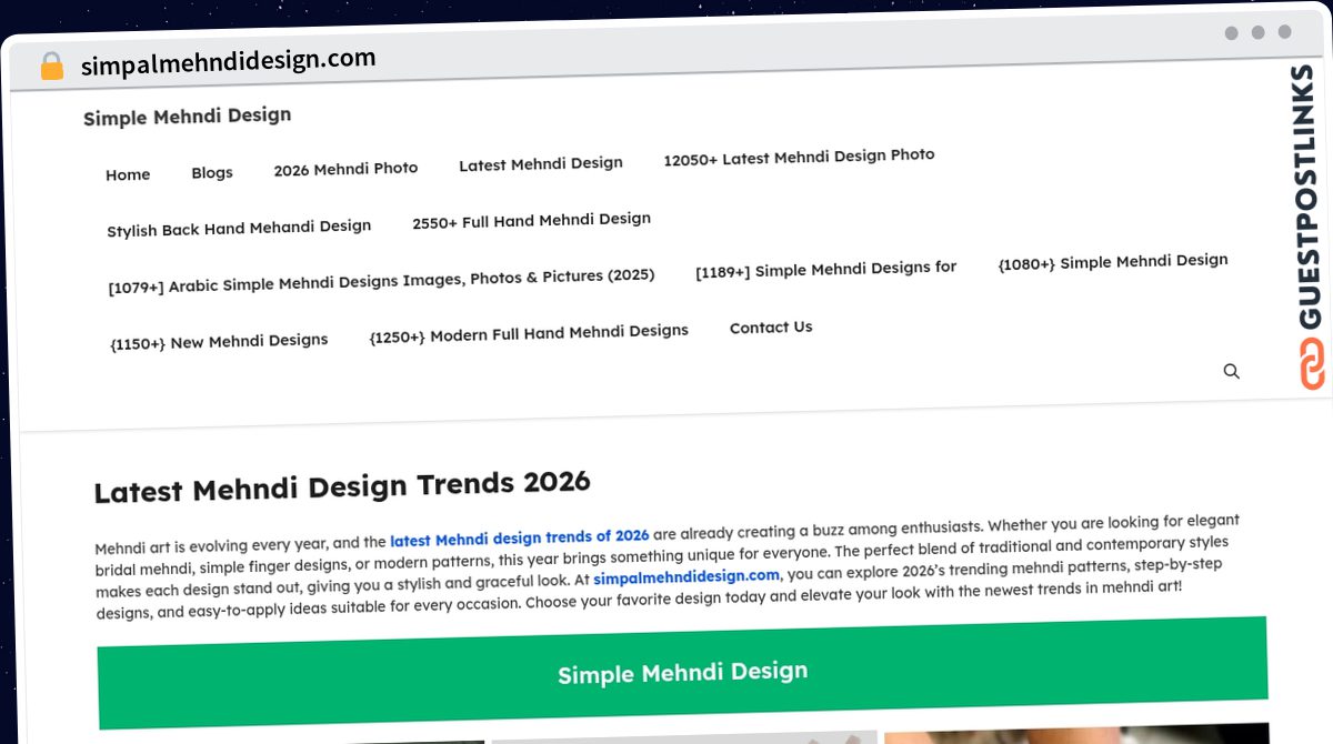 Publish Guest Post on simpalmehndidesign.com