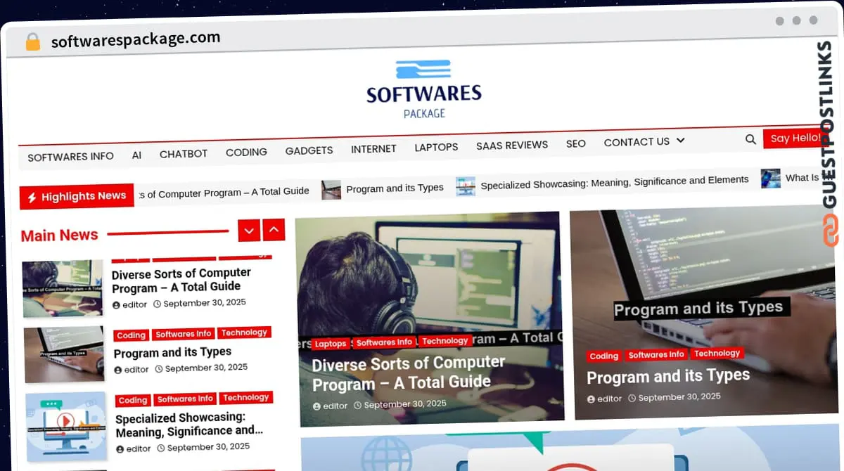 Publish Guest Post on softwarespackage.com