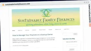 Publish Guest Post on sustainablefamilyfinances.com