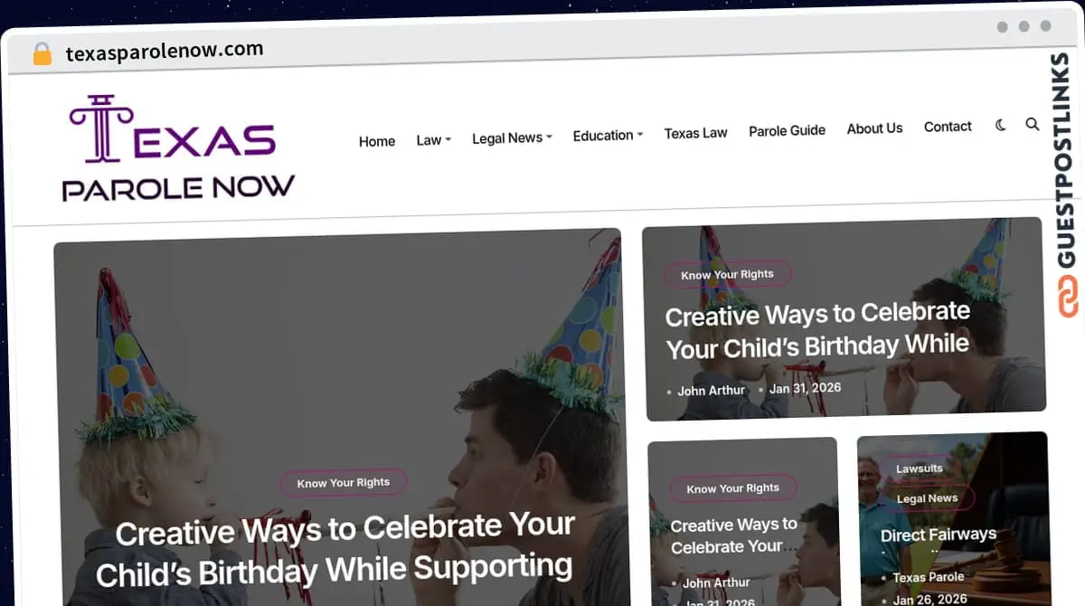 Publish Guest Post on texasparolenow.com