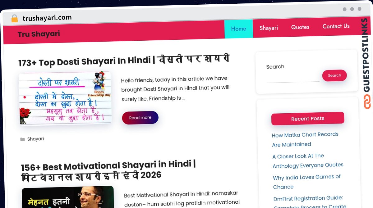 Publish Guest Post on trushayari.com