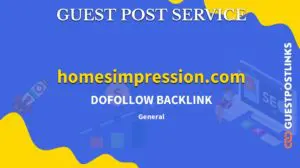 Buy Guest Post on homesimpression.com