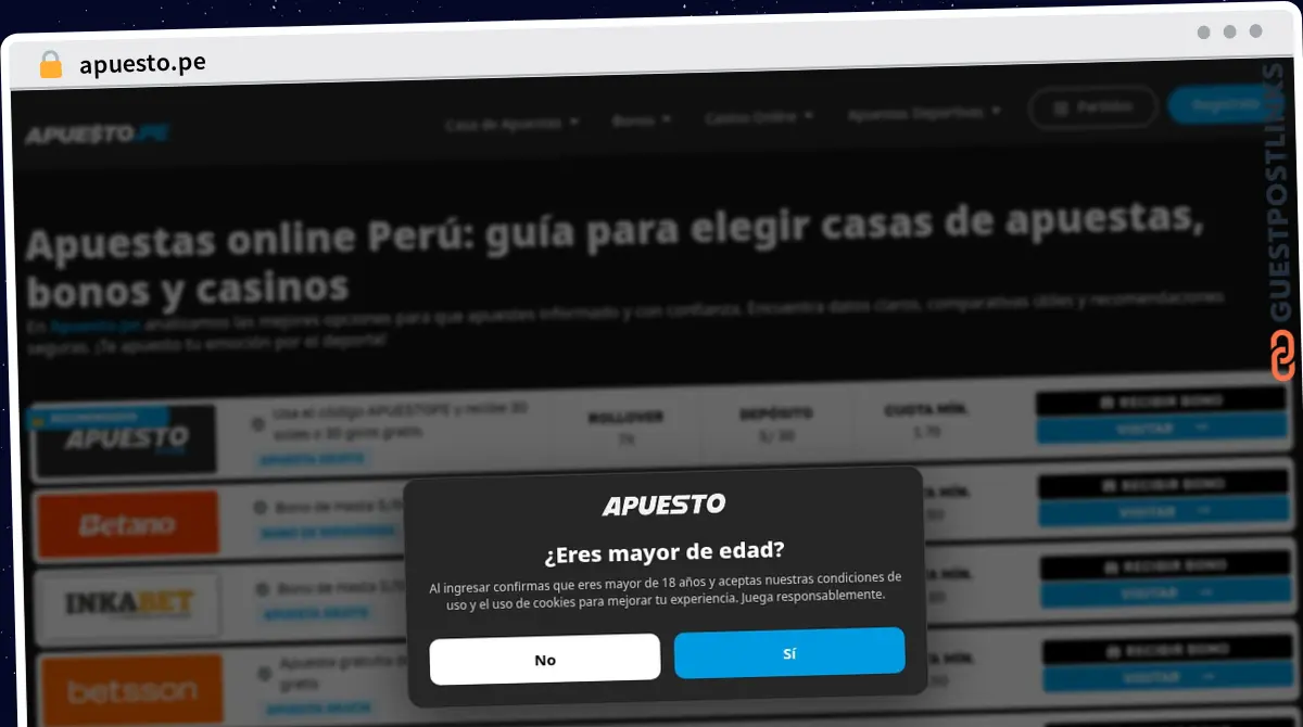 Publish Guest Post on apuesto.pe