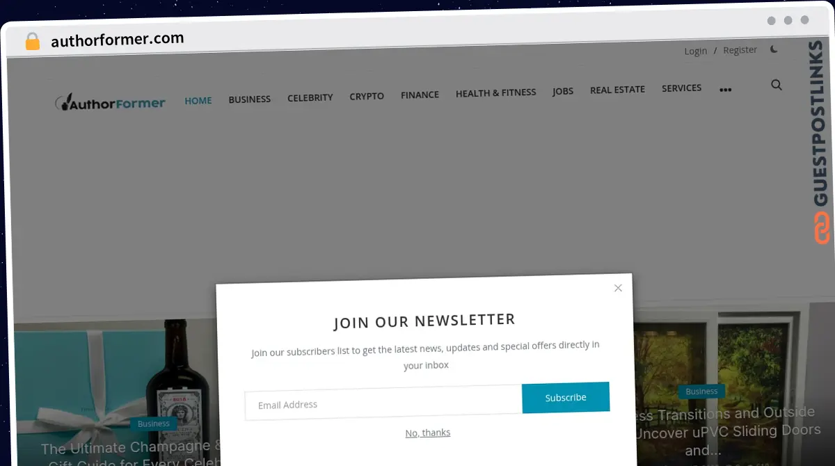 Publish Guest Post on authorformer.com