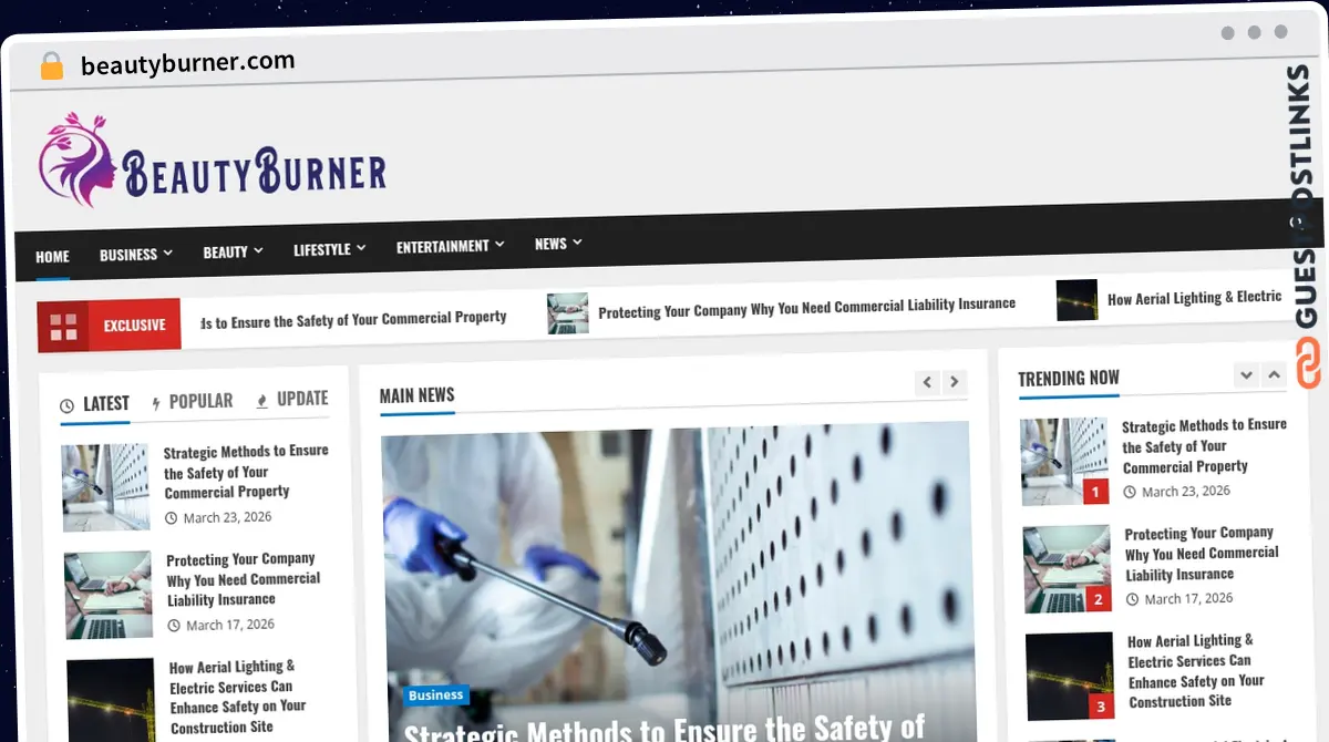 Publish Guest Post on beautyburner.com