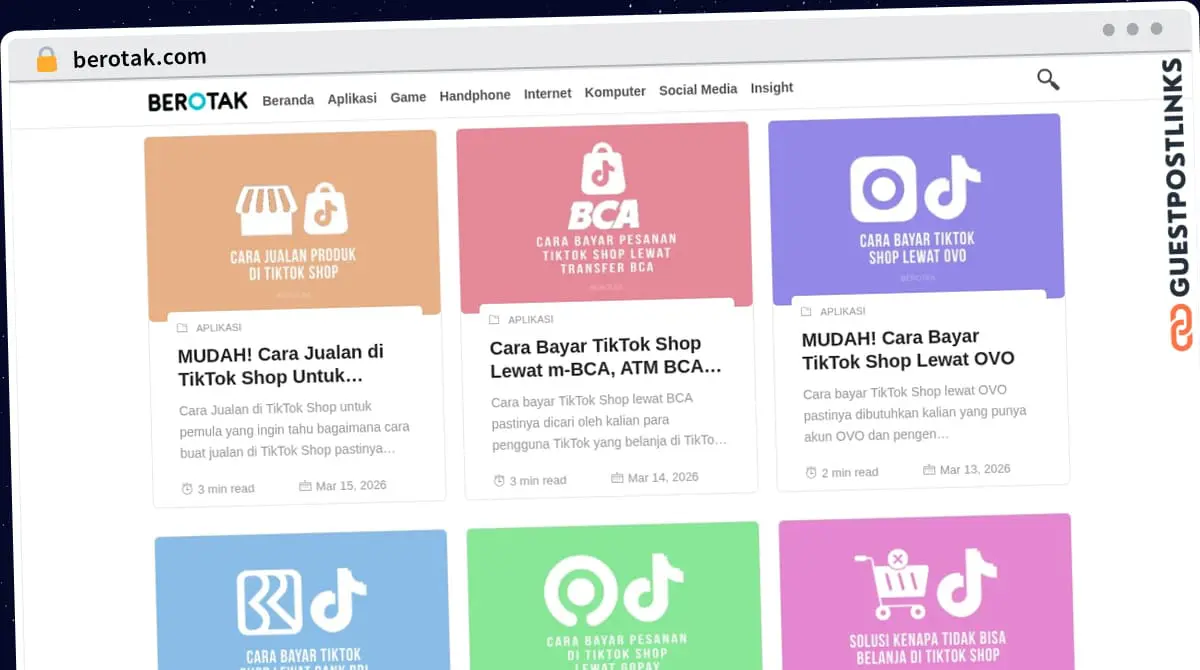 Publish Guest Post on berotak.com