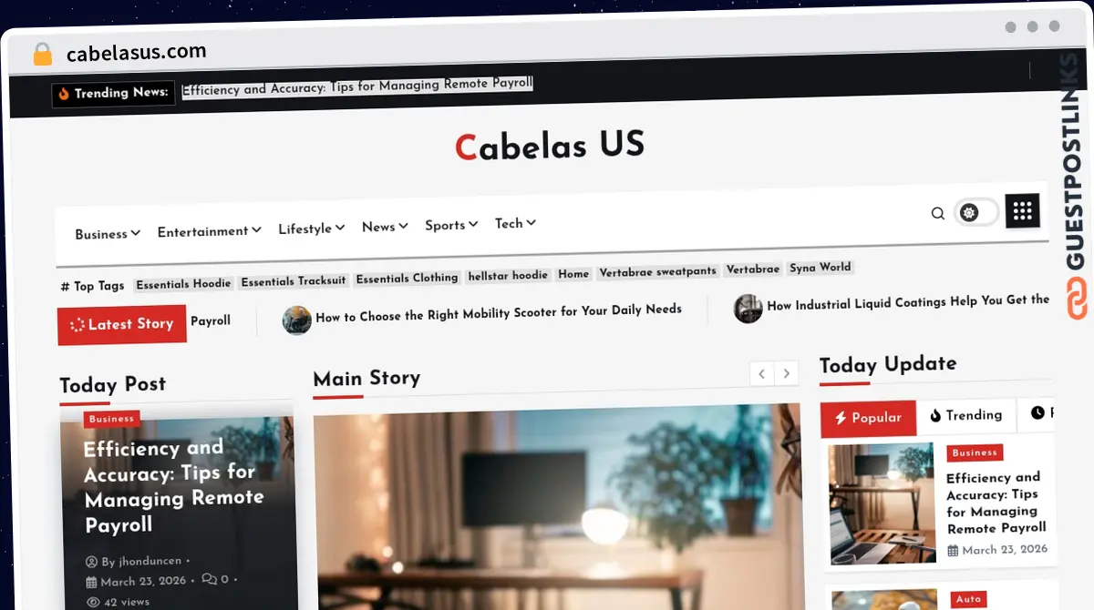 Publish Guest Post on cabelasus.com