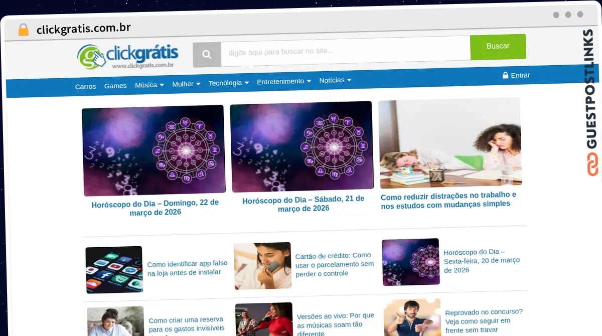 Publish Guest Post on clickgratis.com.br