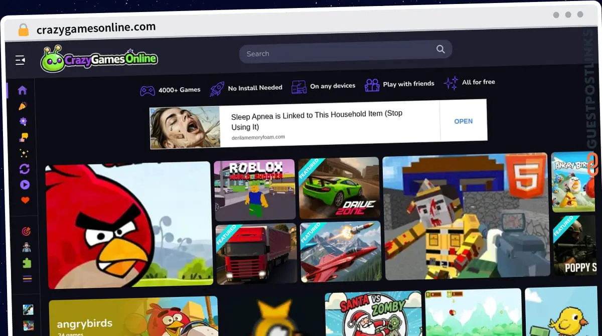 Publish Guest Post on crazygamesonline.com