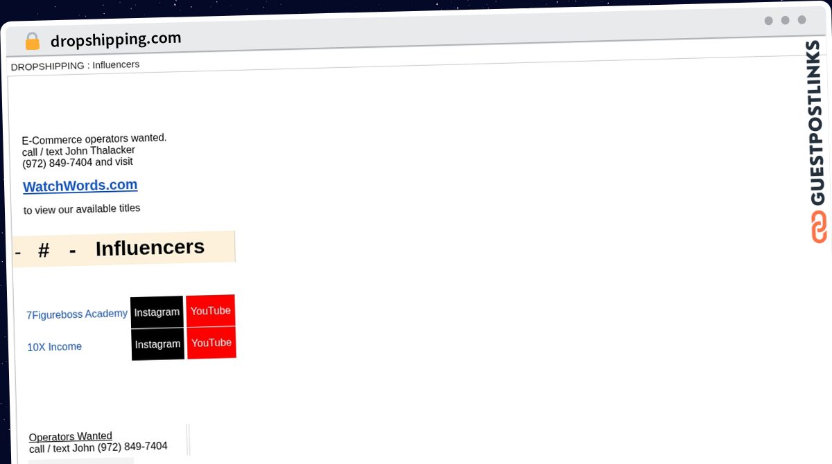 Publish Guest Post on dropshipping.com