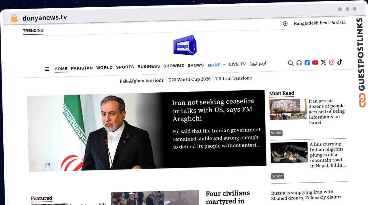Publish Guest Post on dunyanews.tv