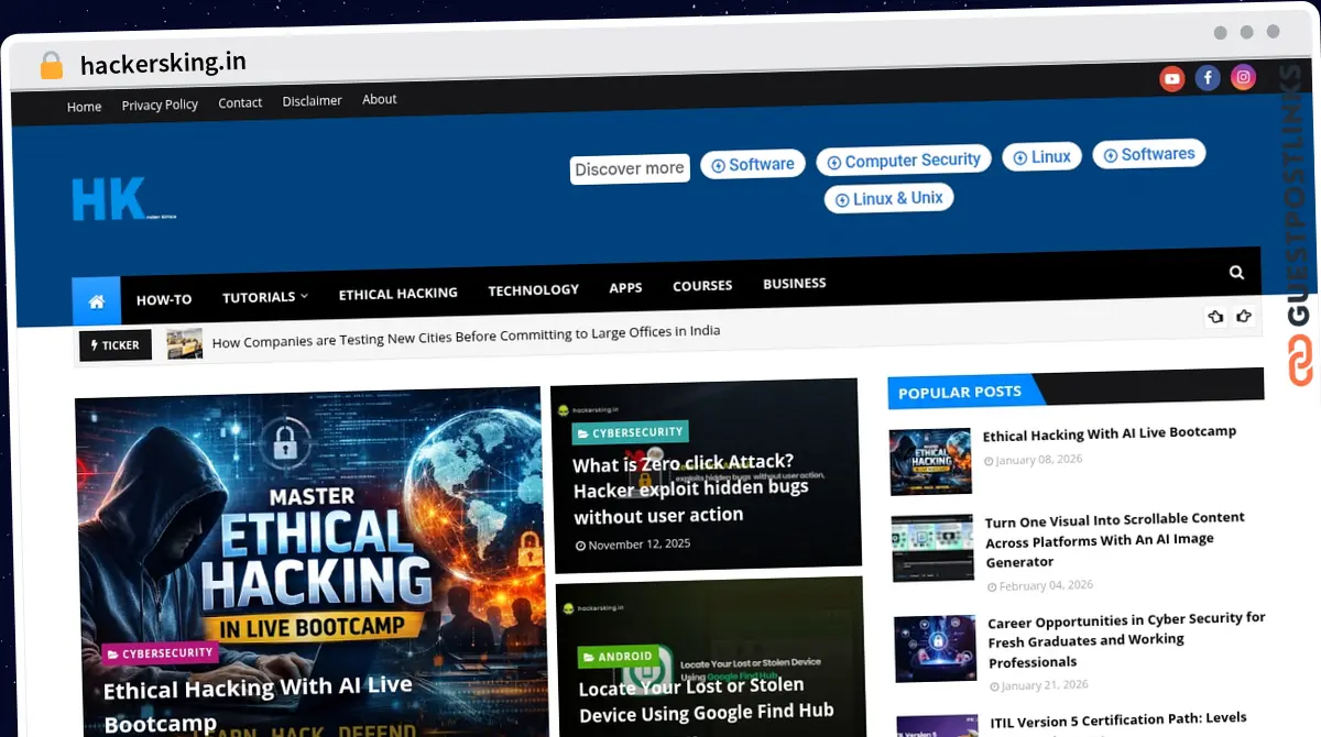 Publish Guest Post on hackersking.in