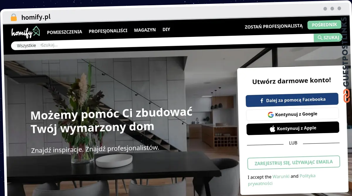 Publish Guest Post on homify.pl