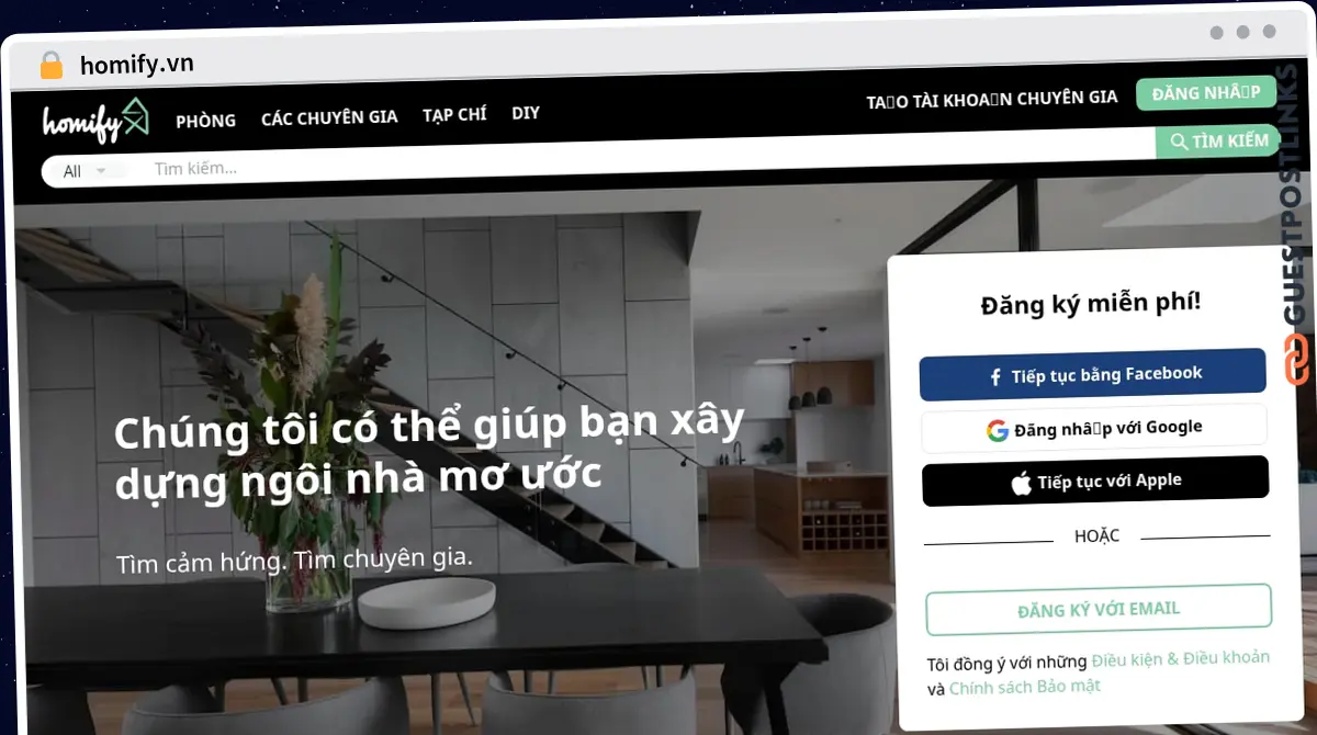 Publish Guest Post on homify.vn