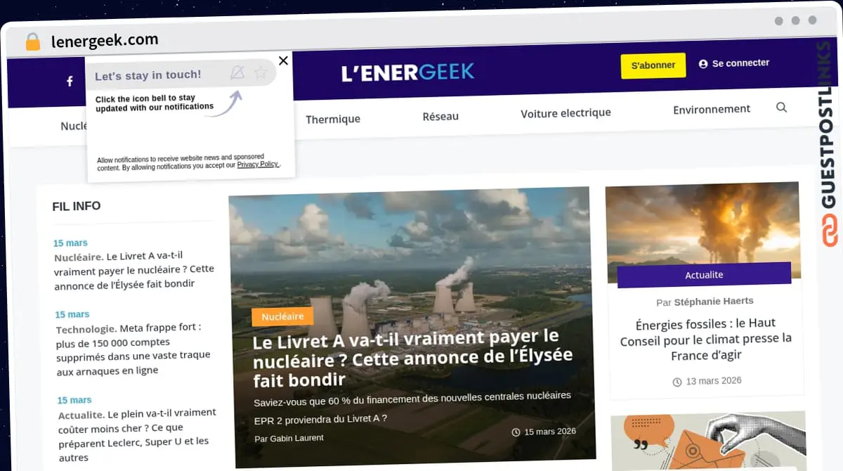 Publish Guest Post on lenergeek.com