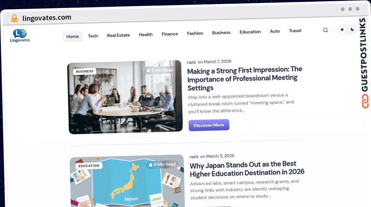 Publish Guest Post on lingovates.com