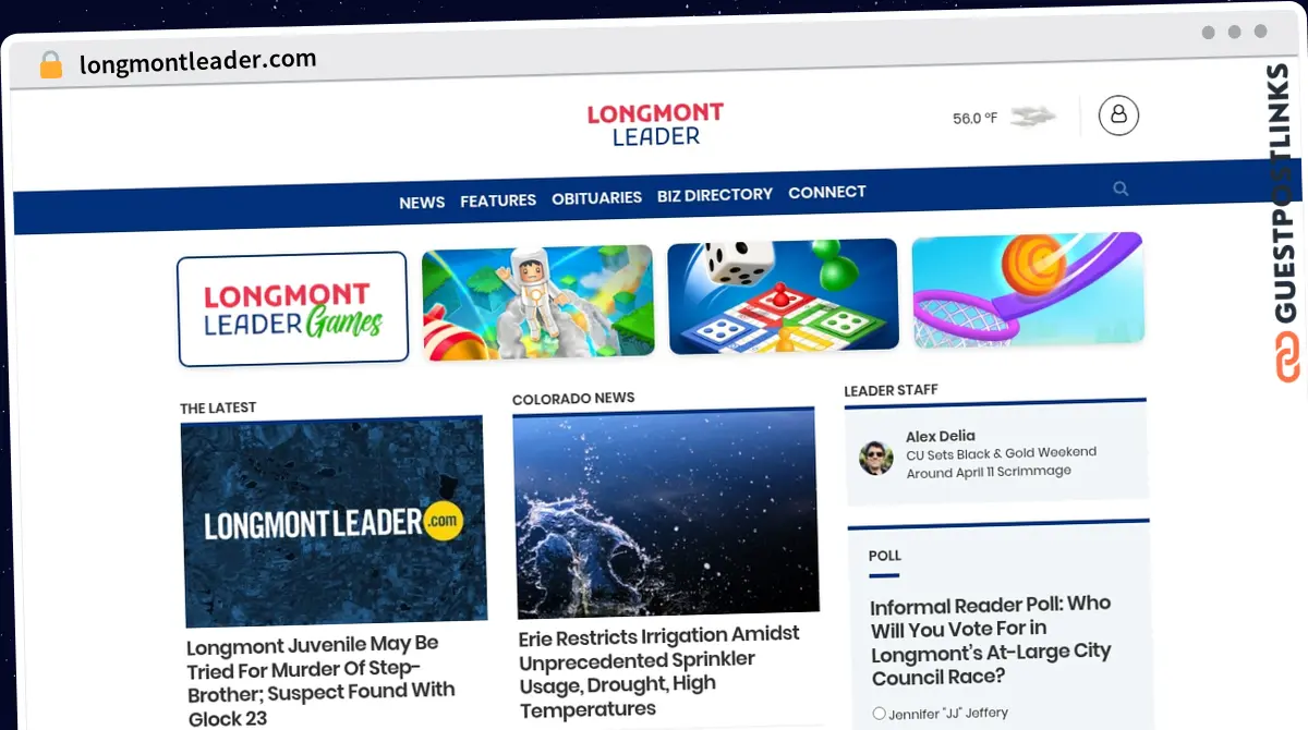 Publish Guest Post on longmontleader.com