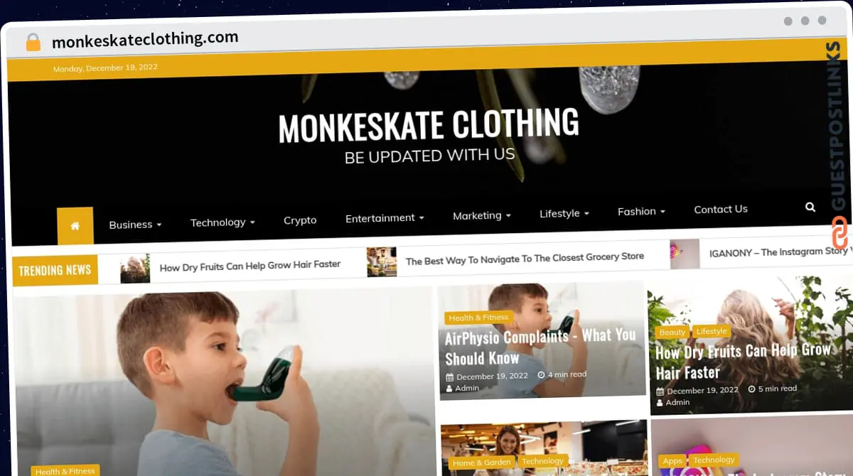 Publish Guest Post on monkeskateclothing.com